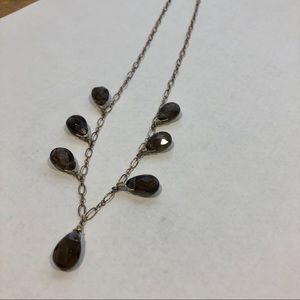 Smoky Quartz Drop Necklace
